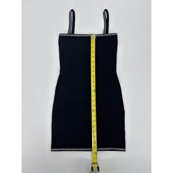 Alexander Wang Black Swarovski Crystal Trim Mini Dress Detachable Straps XS NWT - Picture 9 of 11